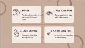 Step-by-step guide on cleaning an espresso machine