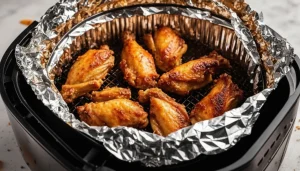 Crispy chicken wings cooked