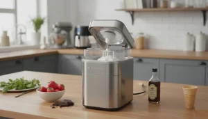 Ice Cream Maker Preparing Homemade Treats
