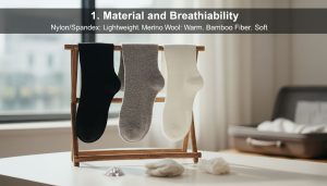 Best material and Breathability socks for travel