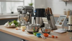 Mixing Bowls and Measuring Cups in Kitchen