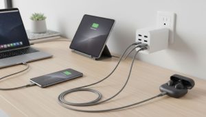 Multi-port GaN wall charger .