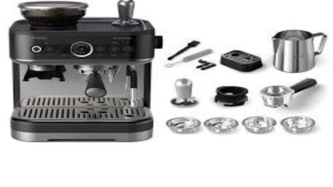 Modern coffee maker brewing fresh coffee