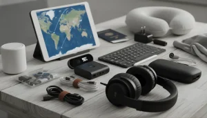 Tech & Power Essentials on flight