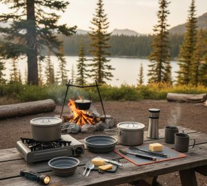 Cooking tools for easy outdoor cooking while camping