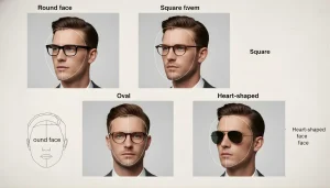 Sunglasses matching with face shape