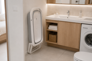 space-saving portable baby bath tub for small bathrooms