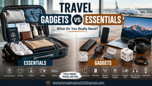 travel gadgets vs essentials