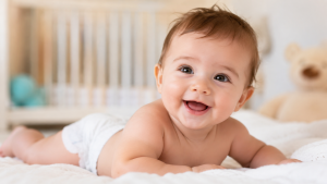Happy Baby with Healthy Rash-Free Skin