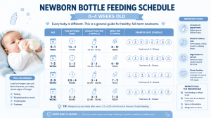 Newborn bottle feeding schedule chart