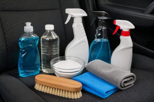 Essential cleaning products for fabric car seat cleaning