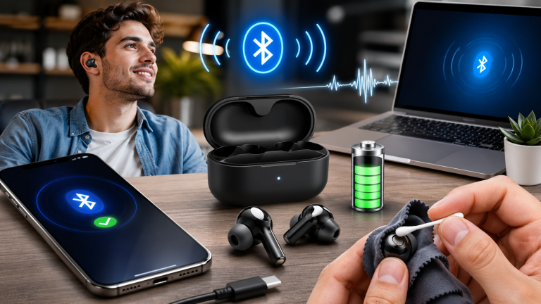Wireless Earbuds Bluetooth Setup and Connection