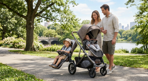 Convertible baby stroller for growing families
