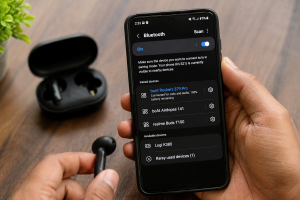 Bluetooth Pairing with Wireless Earbuds 