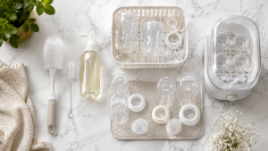 Baby bottle cleaning supplies
