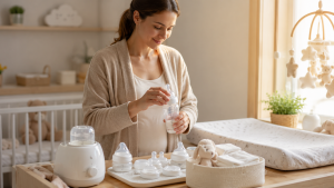 Preparing sterilized baby bottles for safe feeding