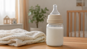 Glass baby bottle for newborn feeding