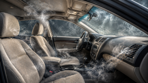 Contaminated air inside a car cabin
