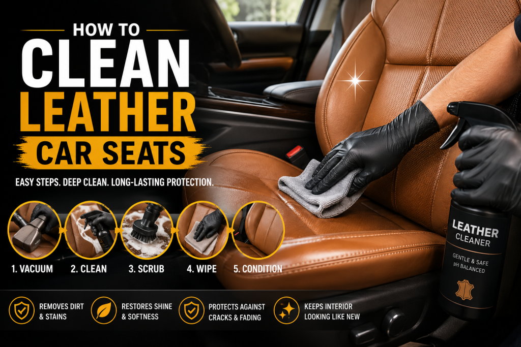How to clean leather car seats