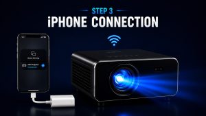 iPhone using Screen Mirroring with a Lightning Digital AV Adapter