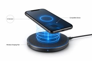 Qi-certified wireless charger with built-in safety features