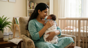 Baby crying after feeding due to gas discomfort