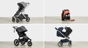Comparison of different types of baby girl strollers including travel systems and lightweight models